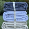 100 organic cotton honeycomb blanket 3 colors