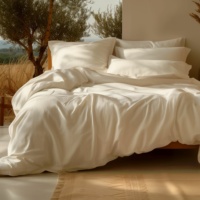 organic cotton sateen sheet set ivory 1