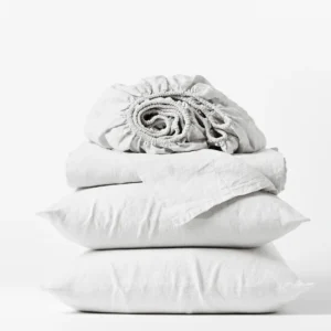 OrganicRelaxedLinen SheetSet AlpineWhite B SP21 1