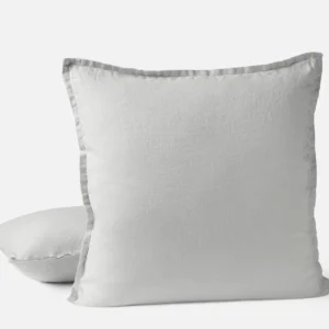 SP25 OrganicRelaxedLinen DecorativePillowCover 22x22 Fog 828 74682239 177e 468e be43 500727d24704